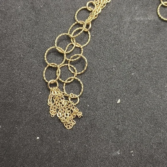 vintage long gold tone chain necklace - Picture 2 of 2